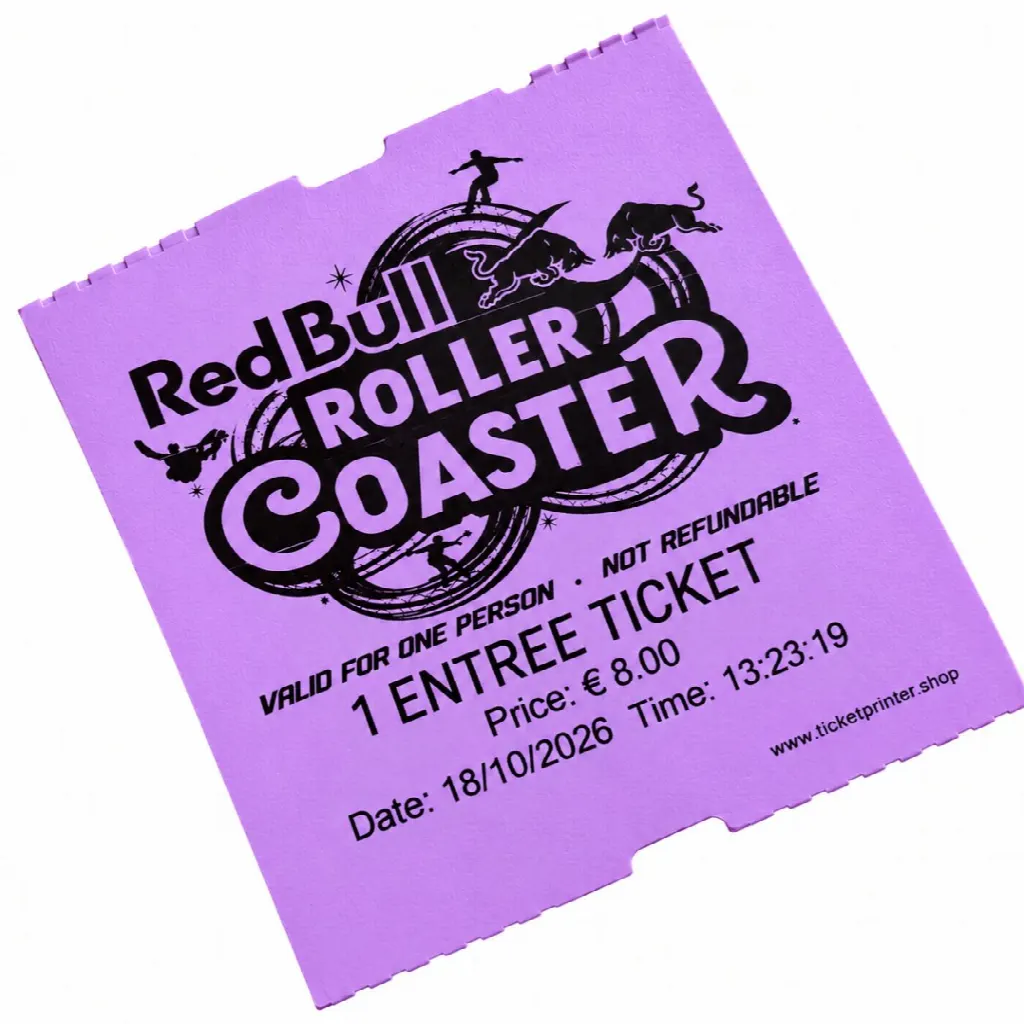 CoatCheck-Rolle, Eintrittskarten „Economy“ ohne Kontrollstreifen, 14×550 Tickets, lila
