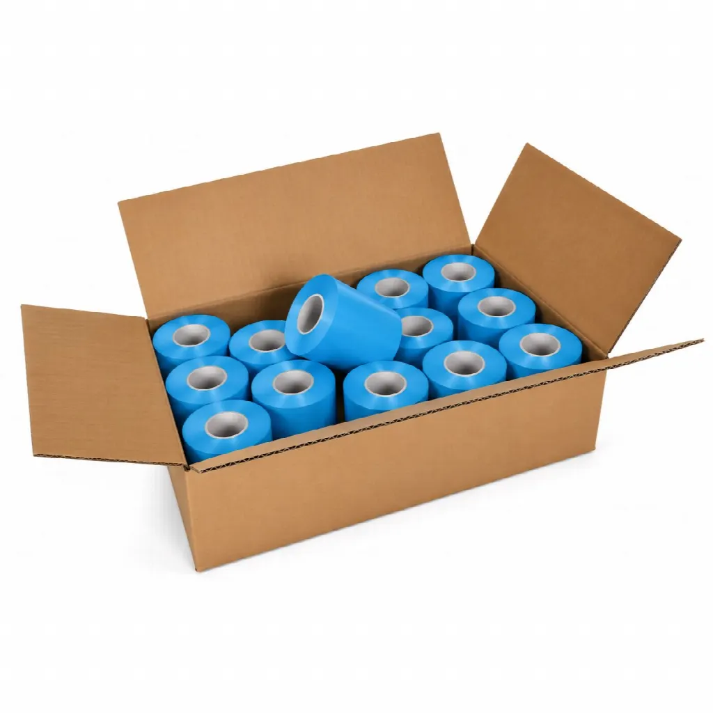 CoatCheck-Rolle, Eintrittskarten „Economy“ ohne Kontrollstreifen, 14×550 Tickets, blau