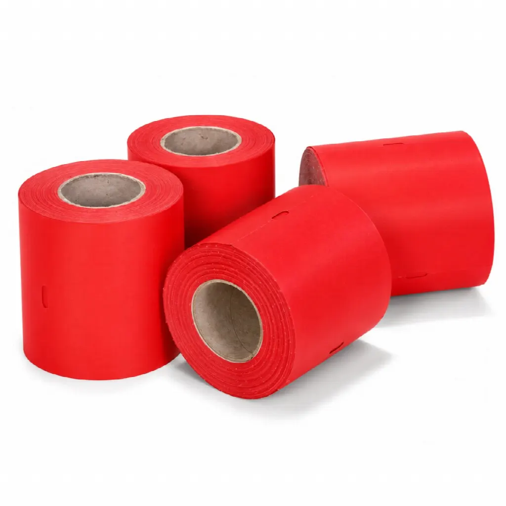 Coatcheck roll, ‘economy’ entrance tickets without control strip, 14 x 550 tickets, red