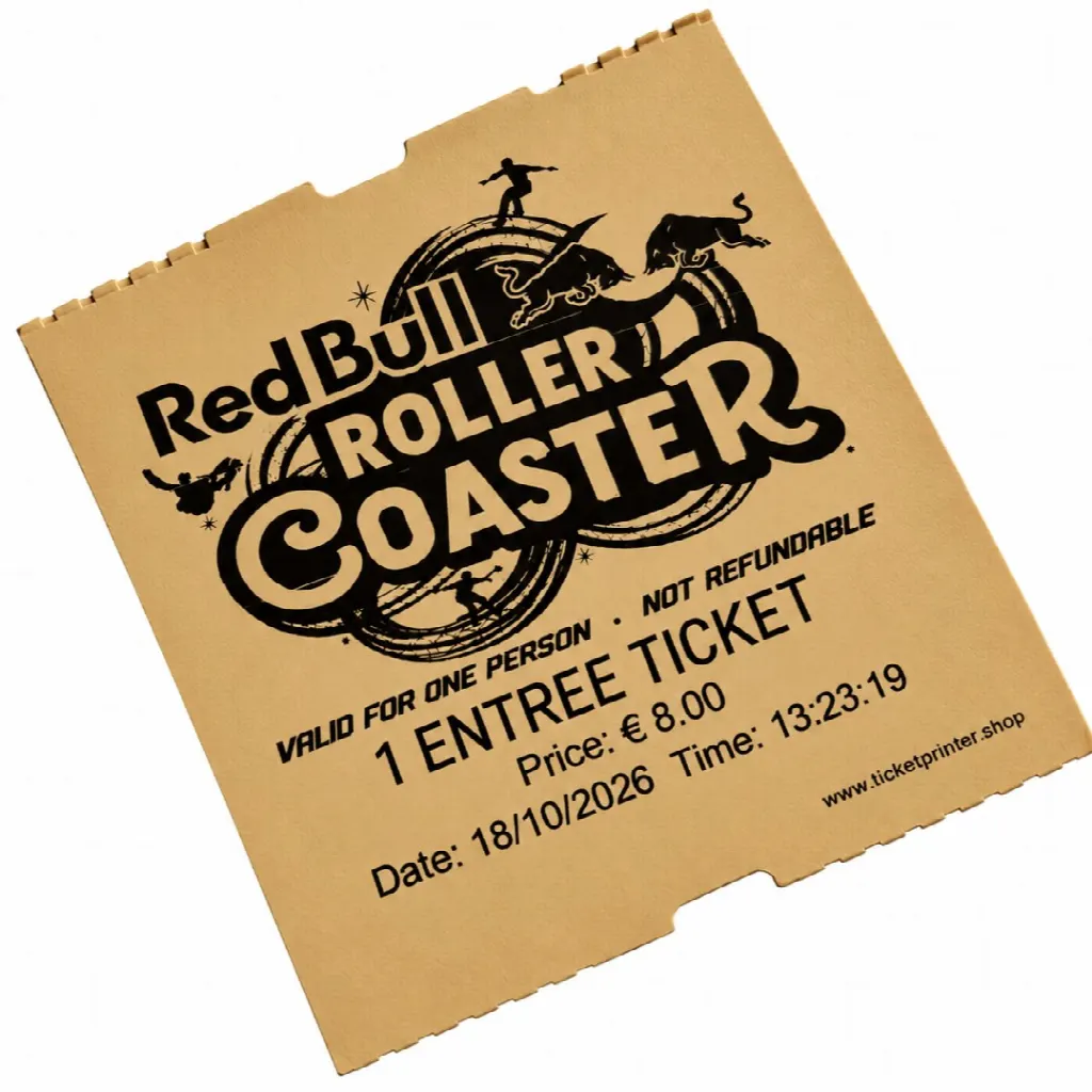 Coatcheck roll, ‘economy’ entrance tickets without control strip, 14 x 550 tickets, gold