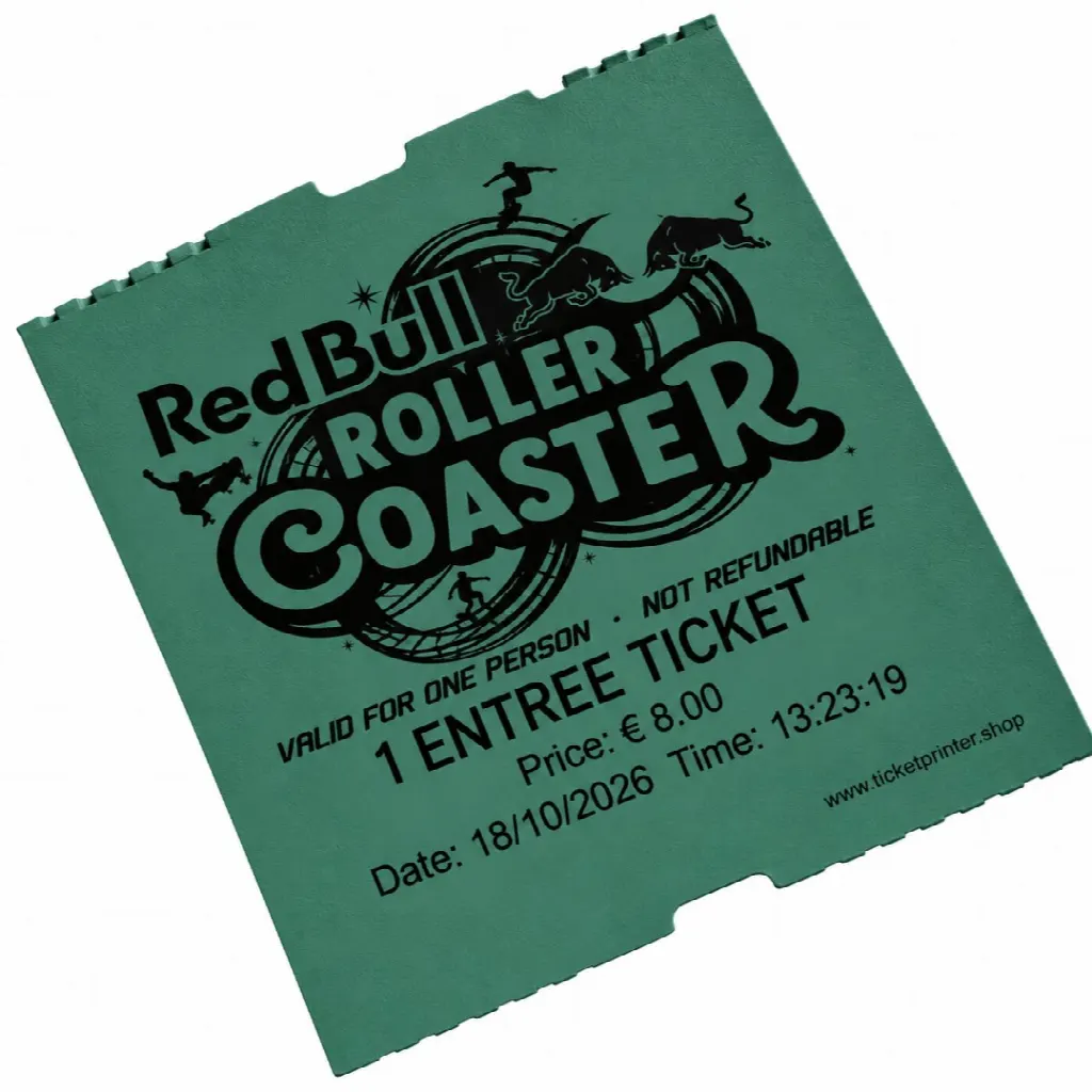 CoatCheck-Rolle, Eintrittskarten „Economy“ ohne Kontrollstreifen, 14×550 Tickets, dunkelgrün