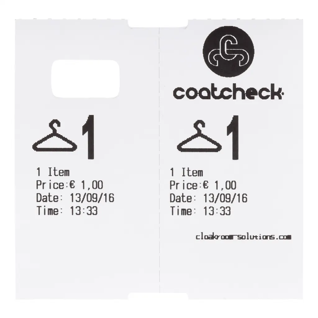 CoatCheck Garderobenrolle, 14x 325 Tickets, gemischte Farben