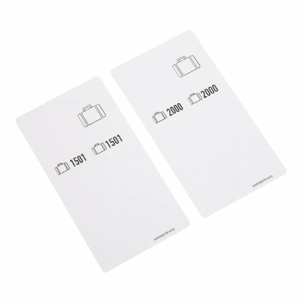 500 Self-adhesive pre-printed luggage labels, series 1501 – 2000