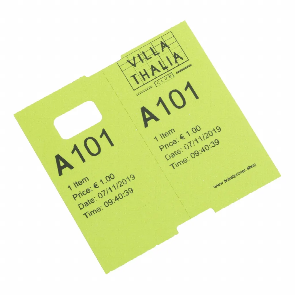 Coatcheck Garderobentickets, 14 Rollen x 325 Tickets, grün