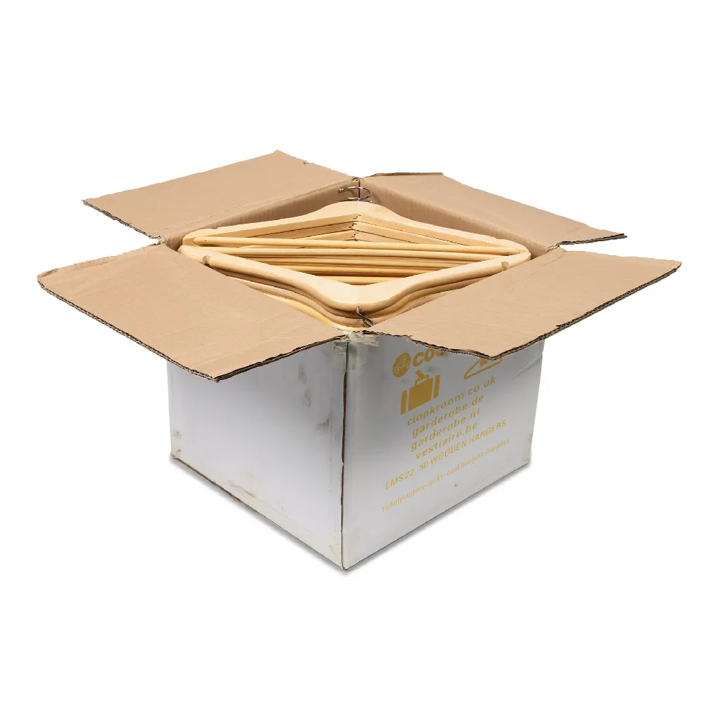 50 Holzkleiderbügel