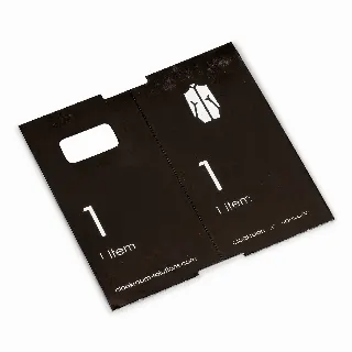 Deluxe Garderobenummern, schwarz mit Silber, 1-500